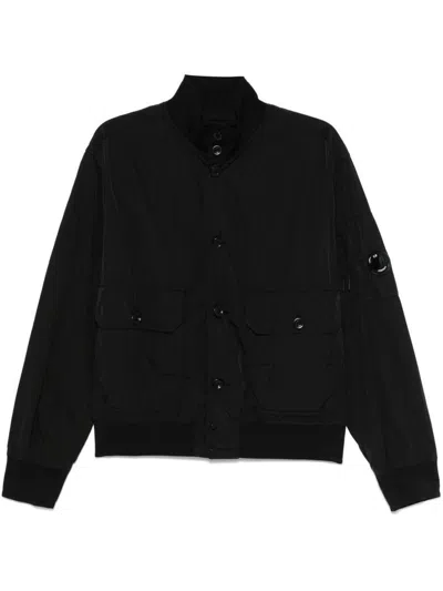 C.p. Company Full Button Sweatshirt With Cotton Poplin Pockets