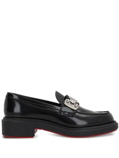 Christian Louboutin Chunky Rubber Sole Loafers With Metal Hardware