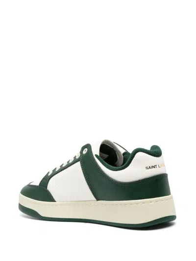 Shop Saint Laurent Sl/61 Leather Sneakers