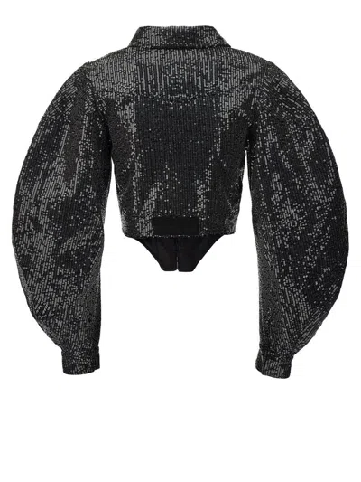 Rotate Birger Christensen Sequin Cropped Jacket