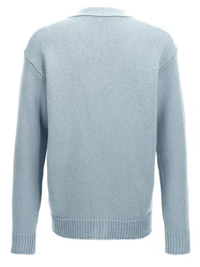 Marni Classic Wool Cardigan With Button Closure In Blue