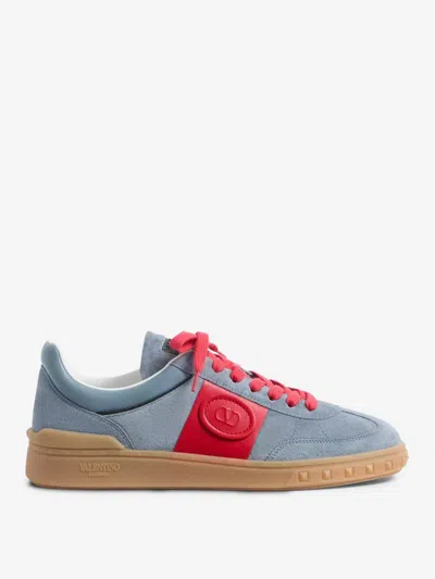Valentino Garavani Men Upvillage Low Top Sneaker In Split Leather And Calfskin Nappa Leather