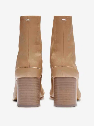 Maison Margiela Tabi 60 Calf Leather Ankle Boots In Brown