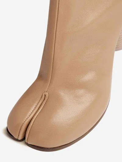 Maison Margiela Tabi 60 Calf Leather Ankle Boots In Brown