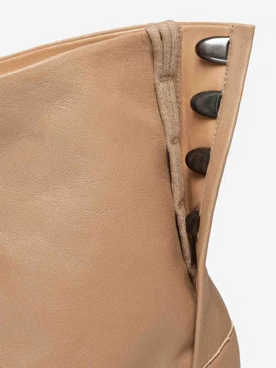 Maison Margiela Tabi 60 Calf Leather Ankle Boots In Brown