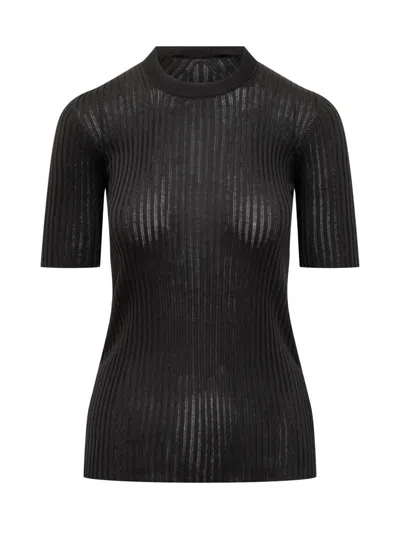 Jil Sander Ribbed Short-sleeve Top