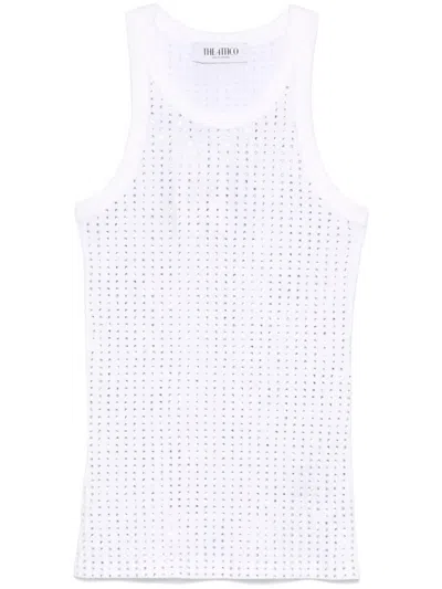 Shop Attico The  Strass Embellished Tank Top