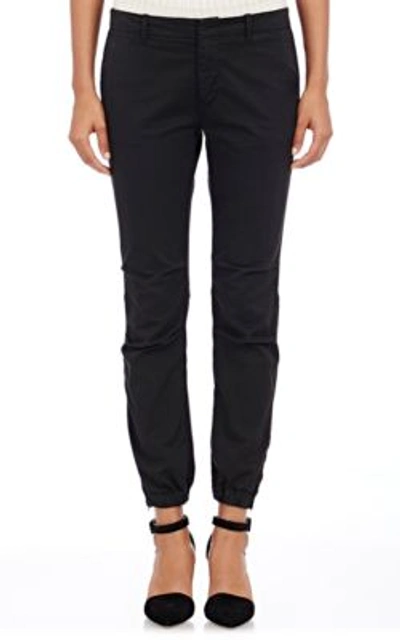 Nili Lotan Stretch-cotton French Military Pants In Navy