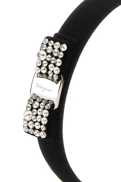 Ferragamo Crystal Embellished Cotton Blend Hair Band