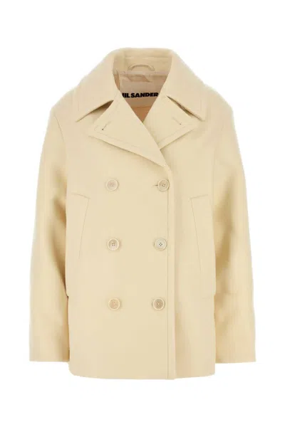 Jil Sander Women's Cream Wool Coat
