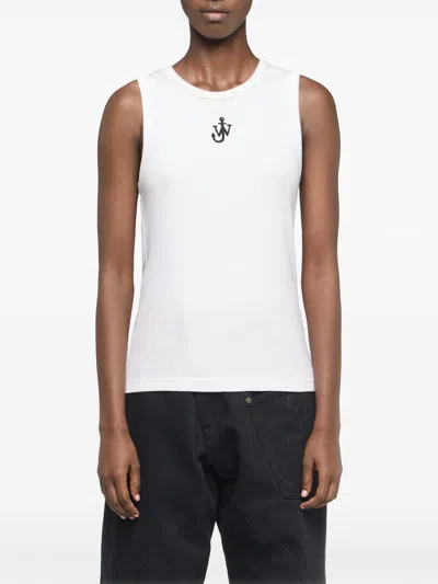 Jw Anderson J. W.anderson Anchor Embroidery Vest In White
