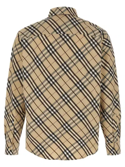 Burberry Check Shirt With Button-down Collar And Chest Pocket