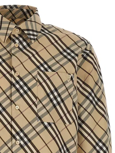 Burberry Check Shirt With Button-down Collar And Chest Pocket