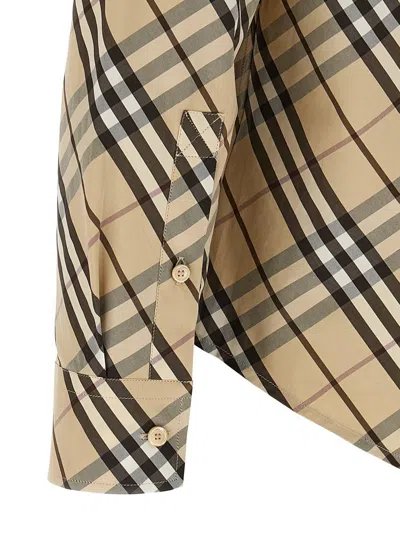 Burberry Check Shirt With Button-down Collar And Chest Pocket