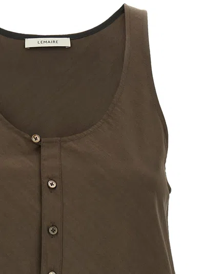 Lemaire Tank Top With Bias Cut And Scoop Hem
