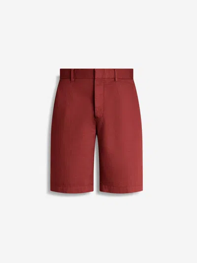 Shop Zegna Cotton Linen Bermuda Shorts
