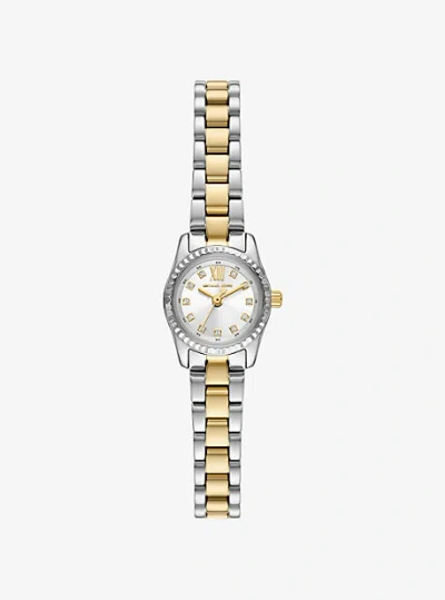 Michael Kors Micro Lexington Pavé Two-tone Watch