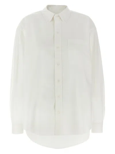 Alexander Wang T T By Alexander Wang White Oxford Cotton Boyfriend Shirt