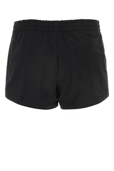 Shop Alexander Wang T T By Alexander Wang Black Polyester Blend Shorts