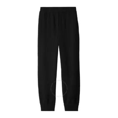 Burberry Ekd-embroidery Cotton Track Pants In Black