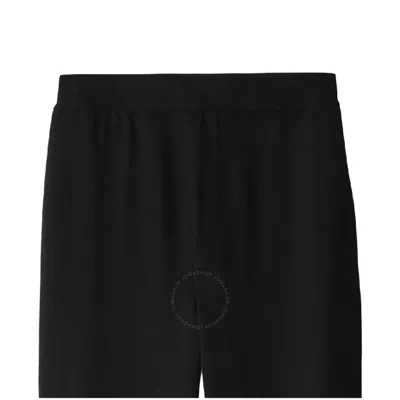 Burberry Ekd-embroidery Cotton Track Pants In Black