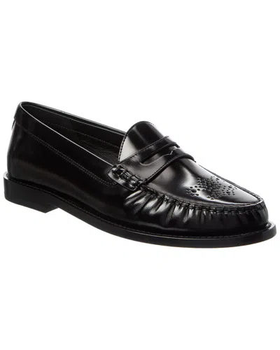 Celine Vivienne Leather Loafer In Black