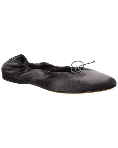 The Row 10mm Hereditas Leather Ballerina Flats In Black