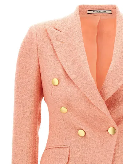 Tagliatore Double-breasted Tailored Jacket With Textured Finish
