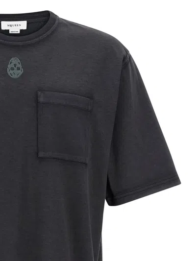 Alexander Mcqueen Alexander Mc Queen Faded Black Skull T Shirt