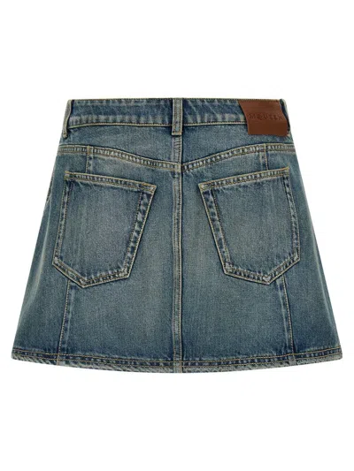 Alexander Mcqueen Mcqueen Women Denim Mini Skirt