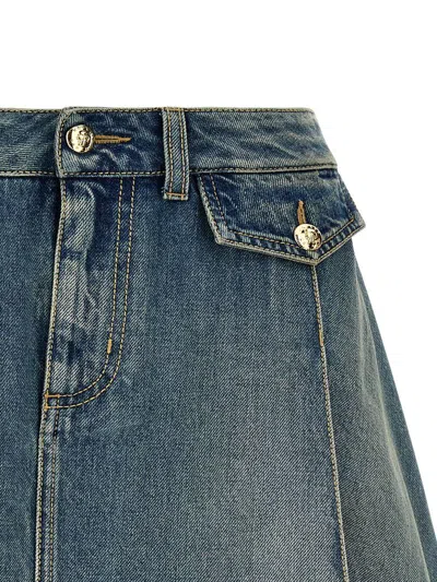 Alexander Mcqueen Mcqueen Women Denim Mini Skirt