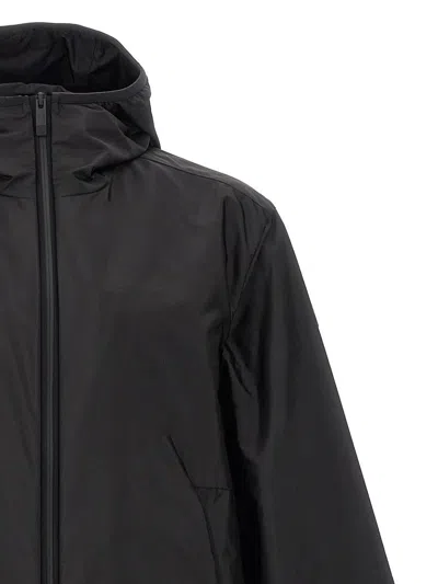 Moncler Polset Hooded Short Down Jacket, Men, Black, Size: 6