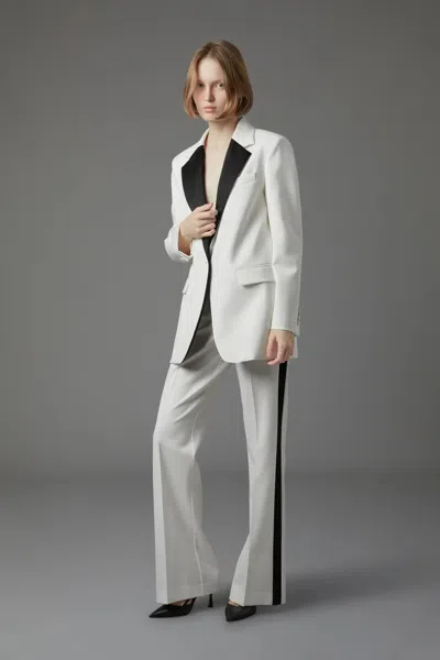 P.a.r.o.s.h Straight-leg Side-stripe Trousers In White