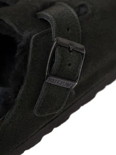 Birkenstock Shearling Buckle Detail Narrow Fit Sandals