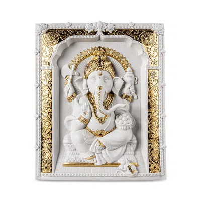 Lladrò Lord Ganesha Wall Art Relief Sculpture