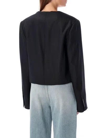 Loulou Studio Cropped Blazer Button Detailing