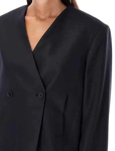 Loulou Studio Cropped Blazer Button Detailing