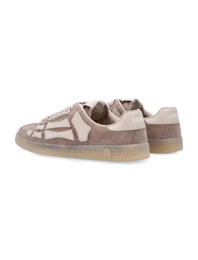 Amiri Mens Pacific Bones Branded Suede Low-top Trainers Brow