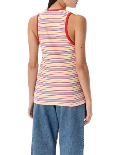 Jw Anderson Multicolor Contrast Trim Striped Tank Top