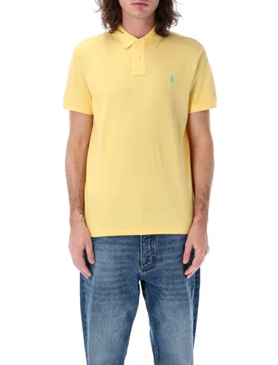 Polo Ralph Lauren Custom Slim Fit Polo Shirt In Corn Yellow