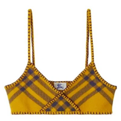 Burberry Check-pattern Wool Blend Top