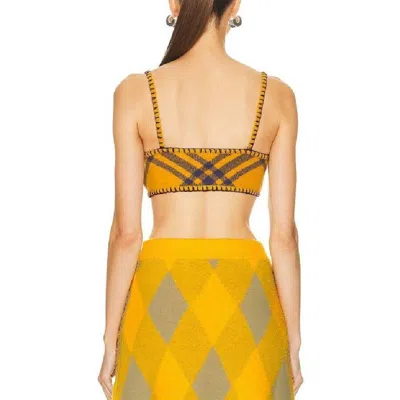 Burberry Check-pattern Wool Blend Top