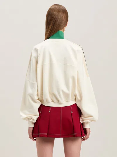 Palm Angels Oval Palm Sweatshirt In White