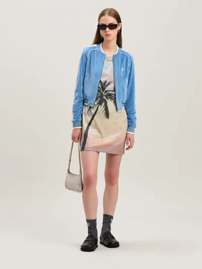 Palm Angels Sunrise Palm Lurex Dress Multicolor - Bl In Multicolour