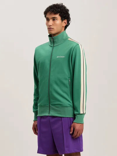 Palm Angels Classic Logo Track Jacket In Green