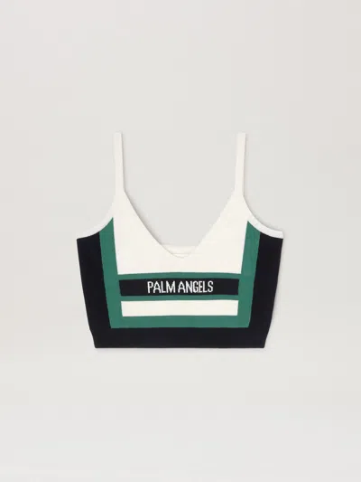 Palm Angels Cb Racing Knit Top In Multi