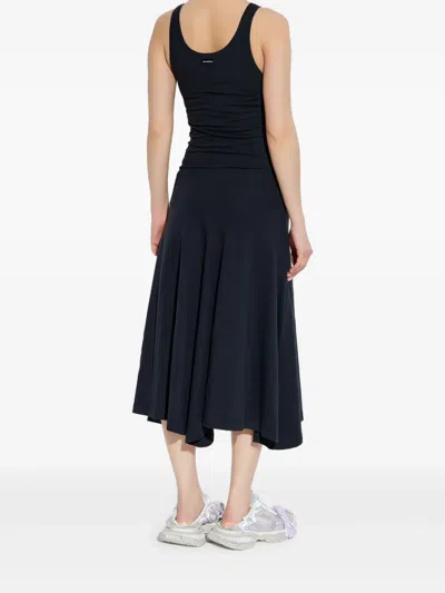 Balenciaga Women Slate Stretch Cotton Dress