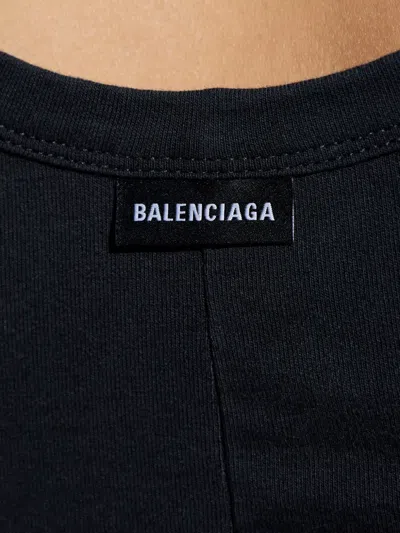 Balenciaga Women Slate Stretch Cotton Dress