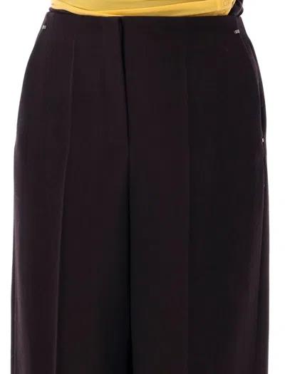 Fendi Grain De Poudre Wool Trousers