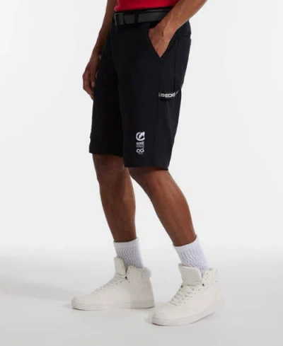 Ecko Unltd . Keep Tabs On Belted Cargo Short In Black